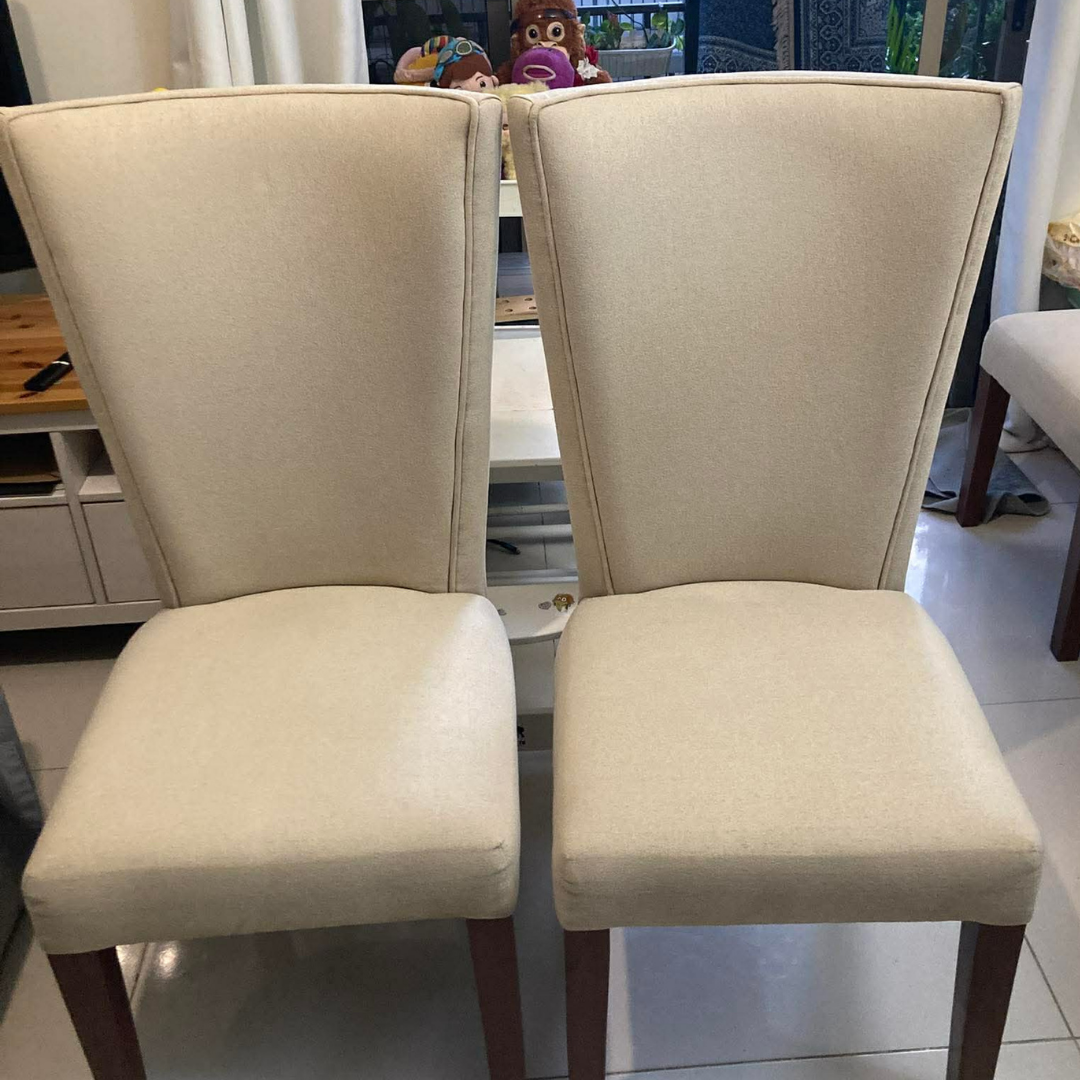 Dining chairs after deep clean