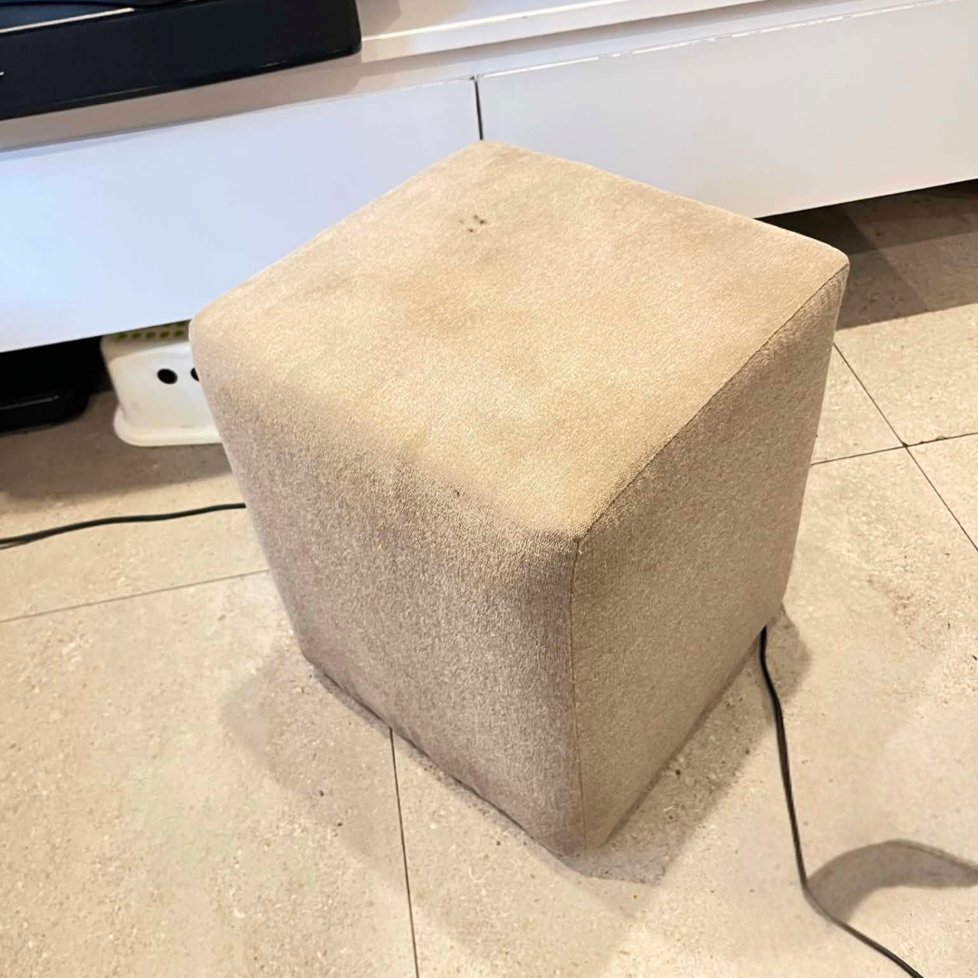Ottoman after deep clean